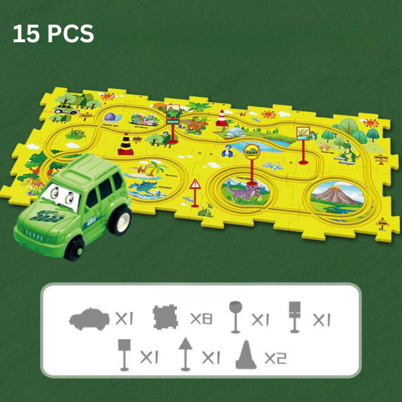 Puzzle dla Dzieci - RacePuzzle-15 elementów-Dinozaur-Trend Polska