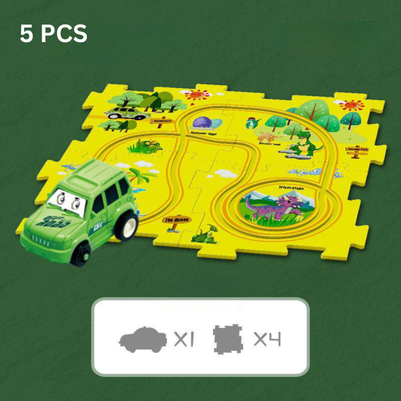 Puzzle dla Dzieci - RacePuzzle-5 elementów-Dinozaur-Trend Polska