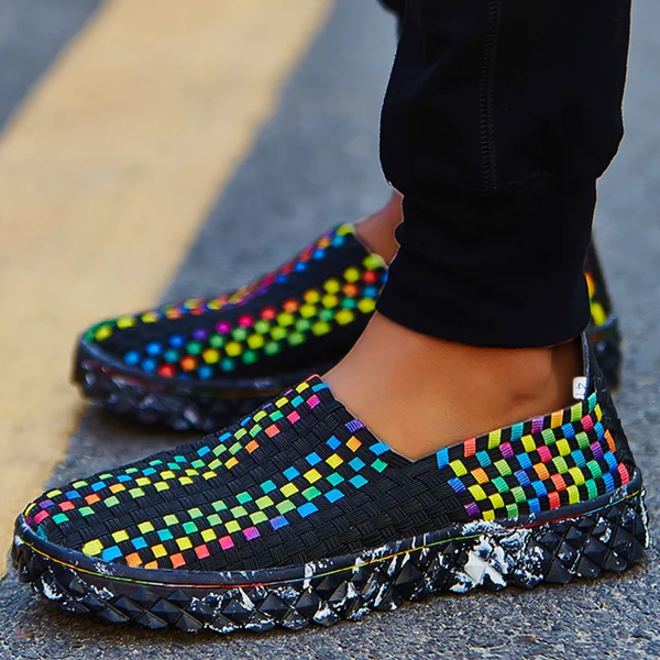 Recyklingowe damskie sneakersy komfortowe z pianką pamięciową – Eliana-Czarny-35-Trend Polska