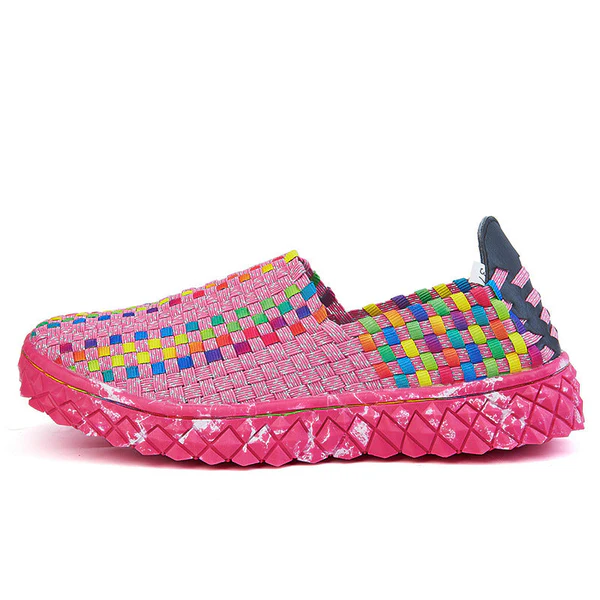 Recyklingowe damskie sneakersy komfortowe z pianką pamięciową – Eliana-Rot-35-Trend Polska