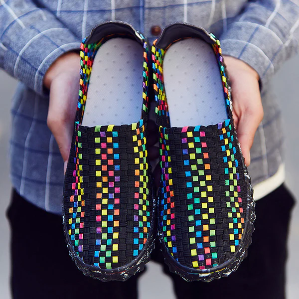Recyklingowe damskie sneakersy komfortowe z pianką pamięciową – Eliana-Pomarańcza-35-Trend Polska