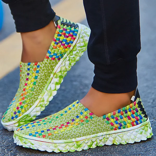 Recyklingowe damskie sneakersy komfortowe z pianką pamięciową – Eliana-Zielony-35-Trend Polska