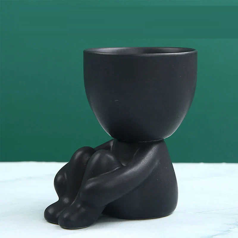 Ręcznie robiona donica ceramiczna na sukulenty z otworem odpływowym - TerraCotta