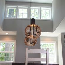 Ręcznie robiona drewniana lampa wisząca - RustikAura-Klasyczne drewno-23 cm-Trend Polska