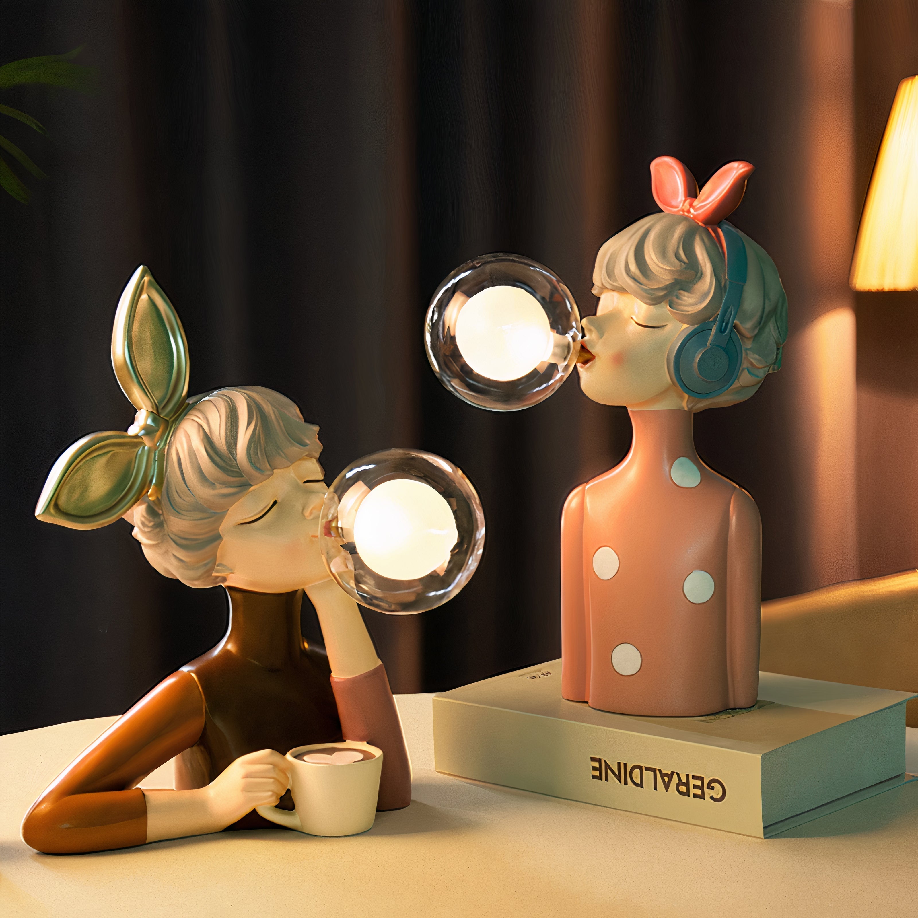 Ręcznie robiona lampa stołowa - CraftGlow-Lily-Trend Polska