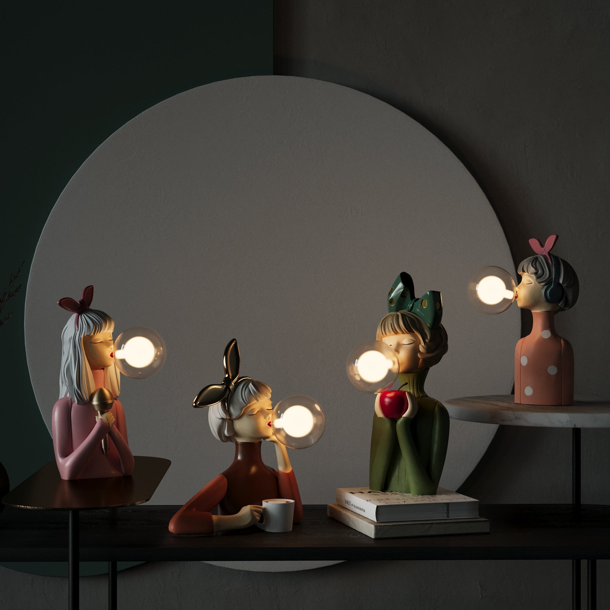 Ręcznie robiona lampa stołowa - CraftGlow-Lily-Trend Polska
