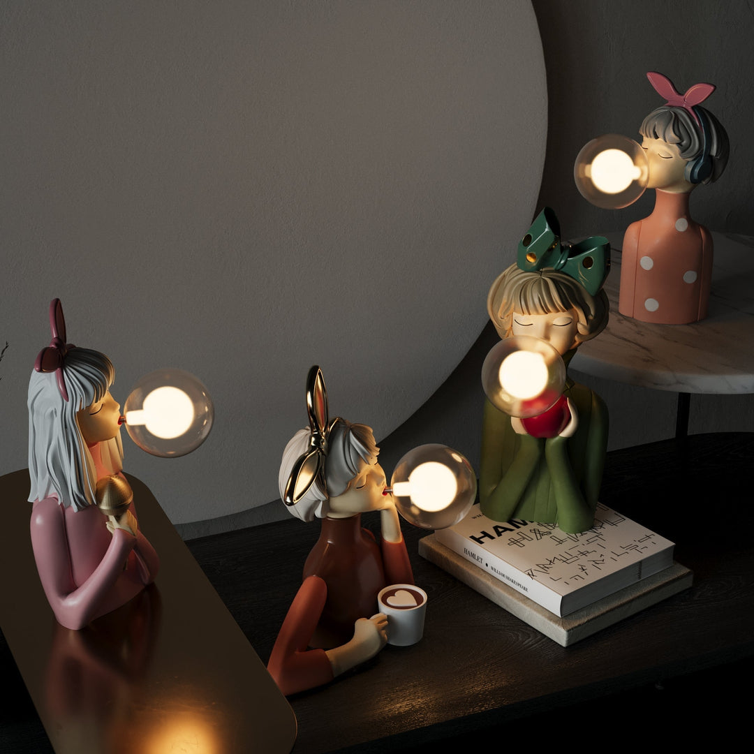Ręcznie robiona lampa stołowa - CraftGlow-Lily-Trend Polska
