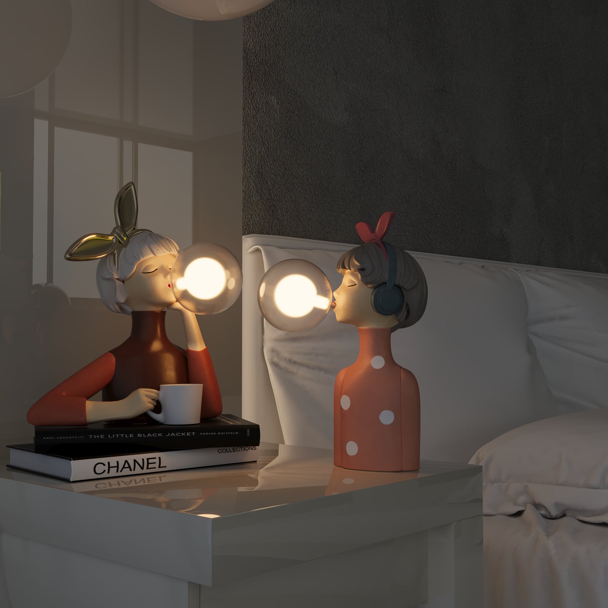 Ręcznie robiona lampa stołowa - CraftGlow-Lily-Trend Polska