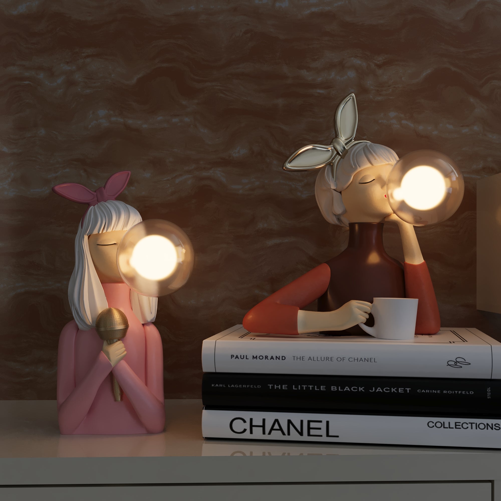 Ręcznie robiona lampa stołowa - CraftGlow-Lily-Trend Polska