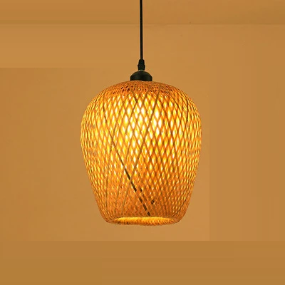 Ręcznie robiona lampa wisząca z rattanem - RayaLicht
