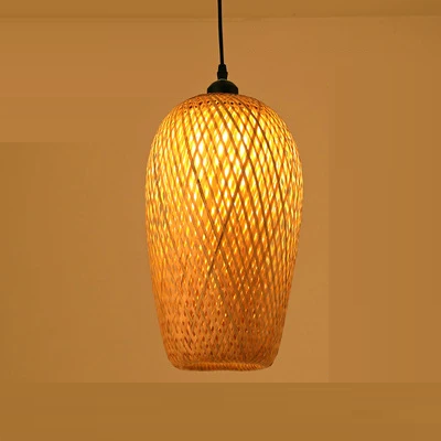 Ręcznie robiona lampa wisząca z rattanem - RayaLicht