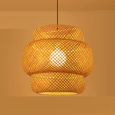 Ręcznie robiona lampa wisząca z rattanem - RayaLicht