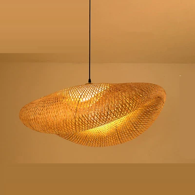 Ręcznie robiona lampa wisząca z rattanem - RayaLicht