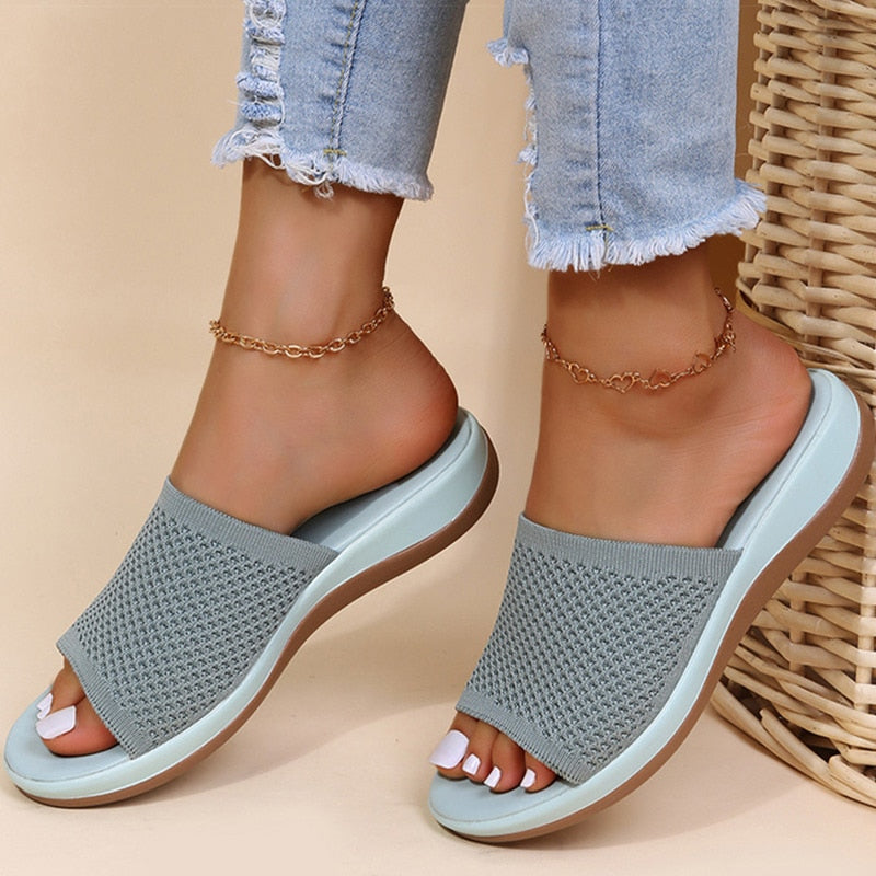 Ręcznie robione sandały retro – Mirelda-Niebieski-35-Trend Polska