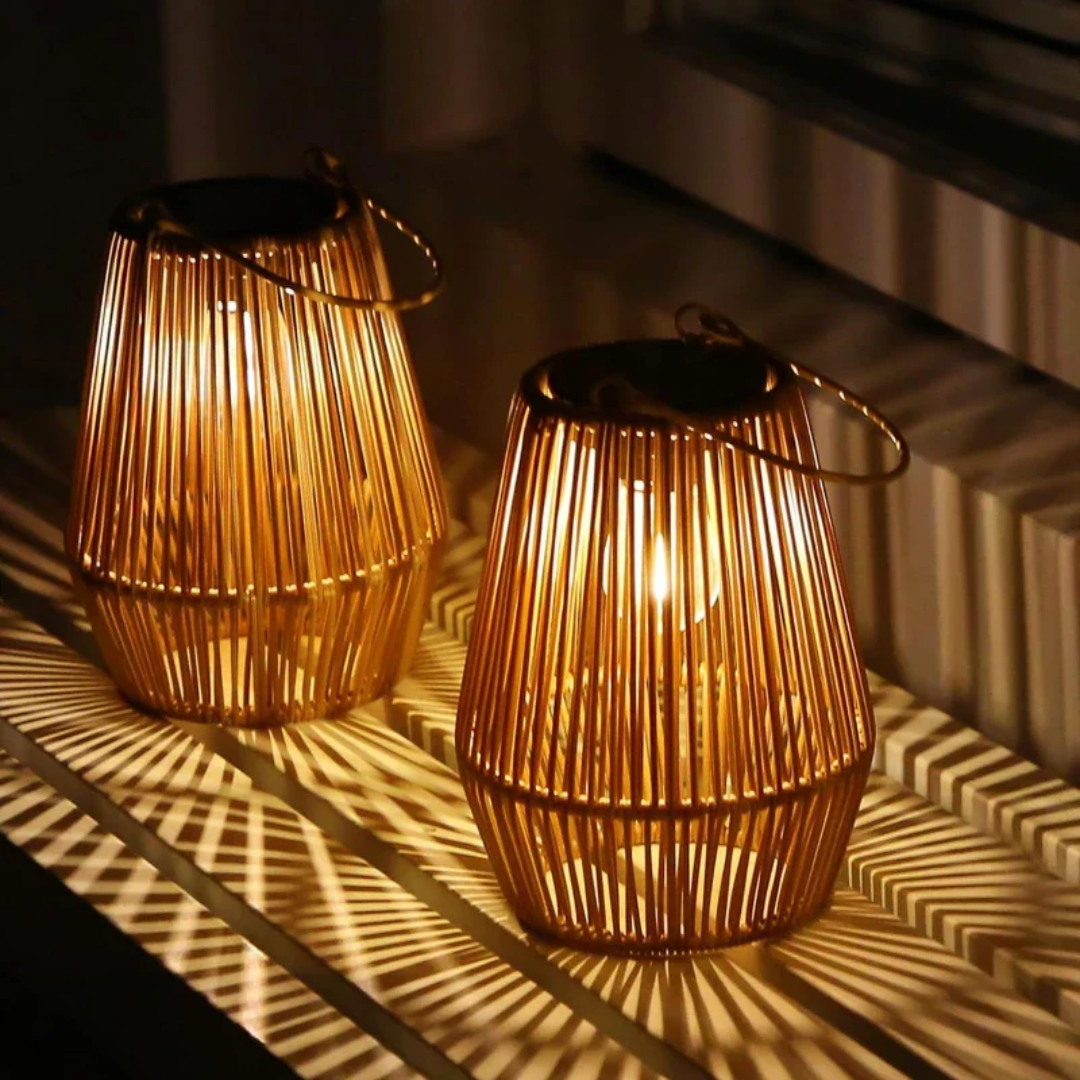 Ręcznie tkana wodoodporna lampa ogrodowa solarna - SunWeave-Trend Polska