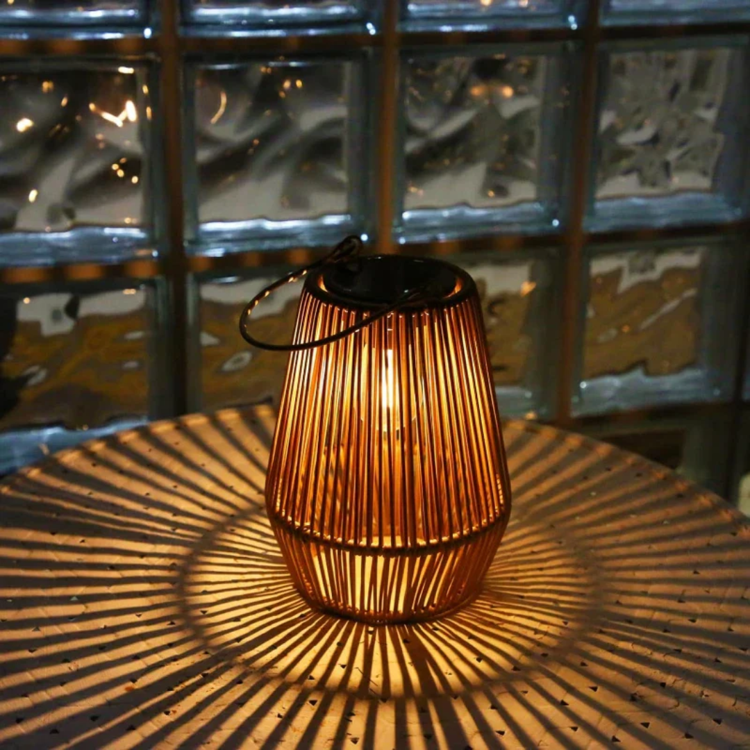 Ręcznie tkana wodoodporna lampa ogrodowa solarna - SunWeave-Trend Polska