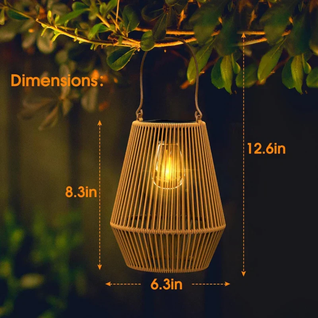 Ręcznie tkana wodoodporna lampa ogrodowa solarna - SunWeave-Trend Polska