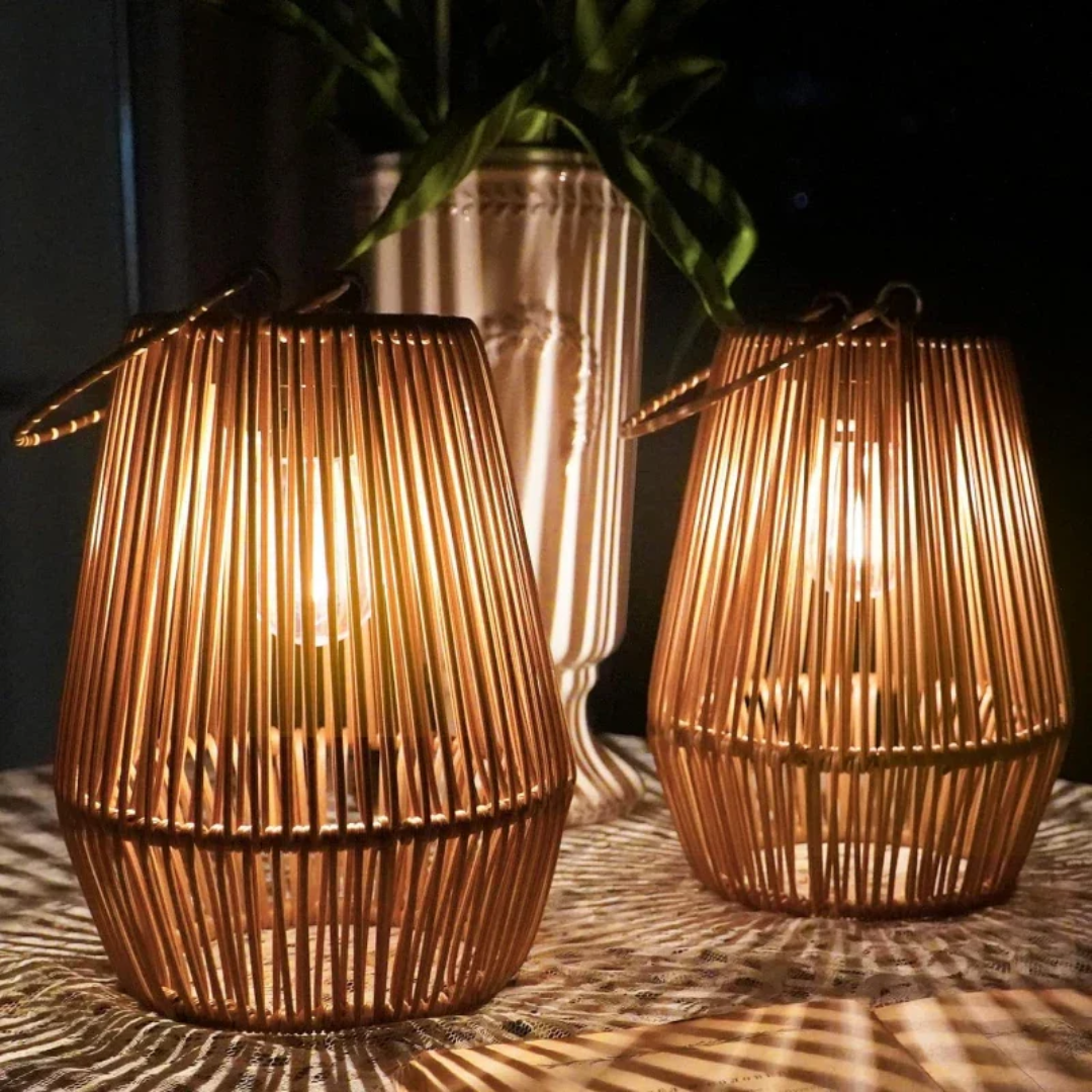Ręcznie tkana wodoodporna lampa ogrodowa solarna - SunWeave-Trend Polska