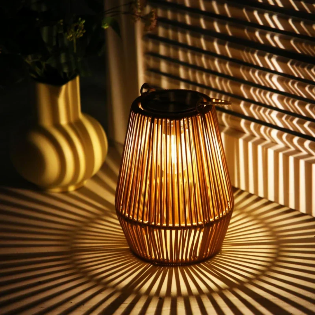 Ręcznie tkana wodoodporna lampa ogrodowa solarna - SunWeave-Trend Polska
