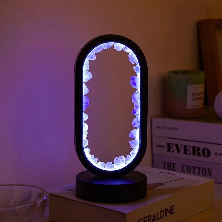 Ręcznie wykonana lampa ametystowa - Serenith-Celestyn Czarny-Trend Polska