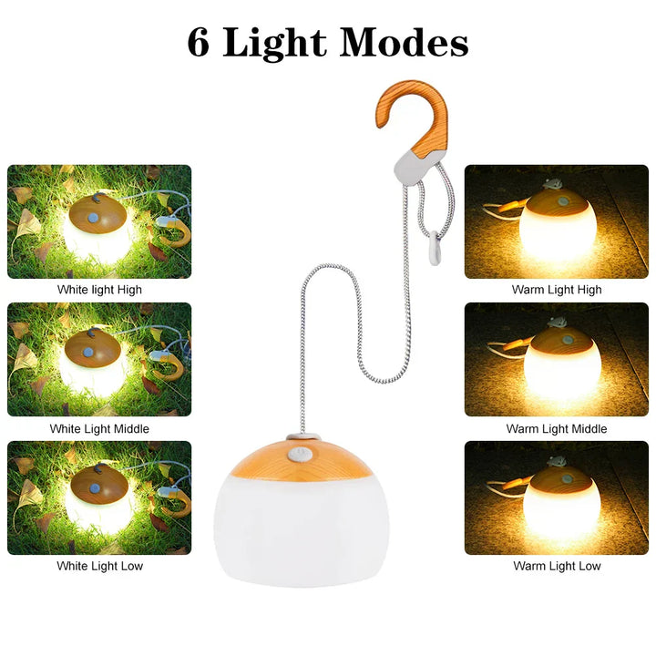 Retro Camping Lampa USB Ładowana Światło - CampGlow-Zielony-Trend Polska