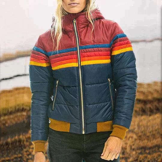 Retro Damska Parka - Isabella-ciemnoniebieski-XS-Trend Polska