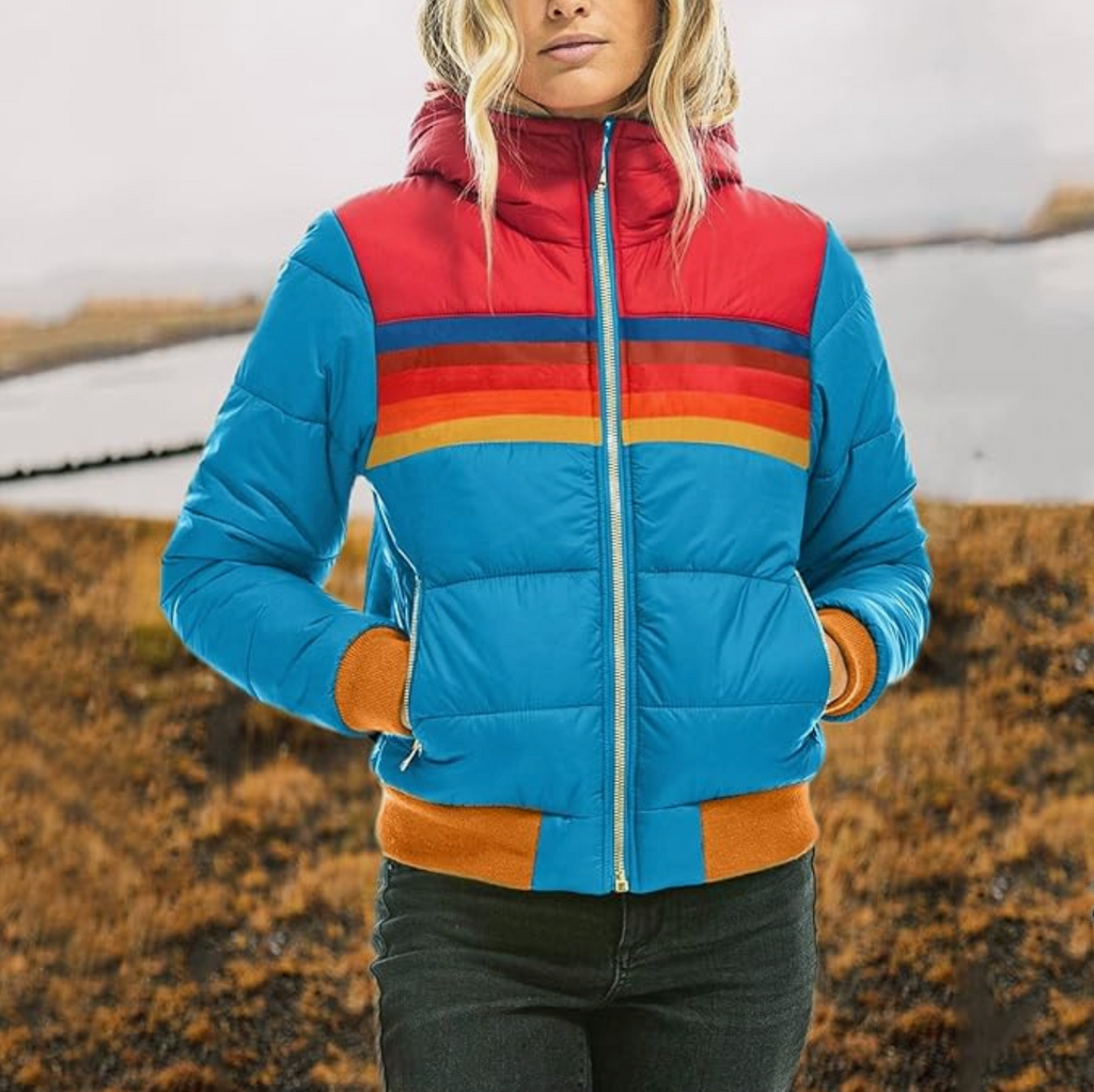 Retro Damska Parka - Isabella-Niebieski-XS-Trend Polska