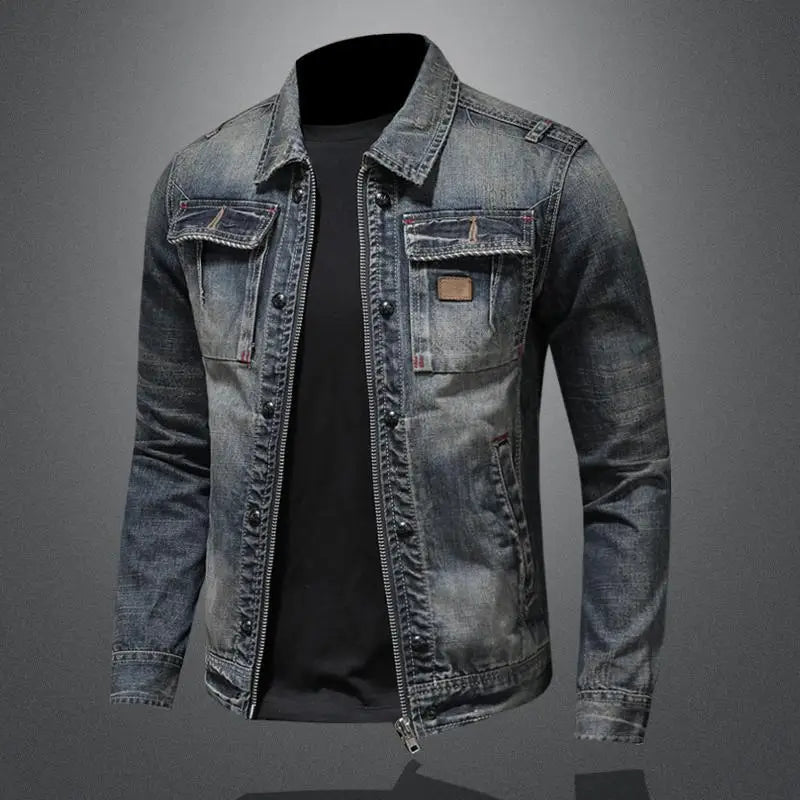 Retro-dżinsowa kurtka w stylu vintage – Jasper-S-Trend Polska