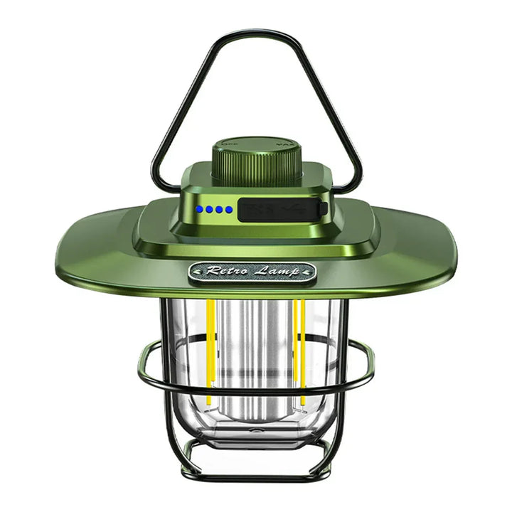 Retro Ładowana LED Lampa Namiotowa - NostalgiaGlow-Zielony-Trend Polska