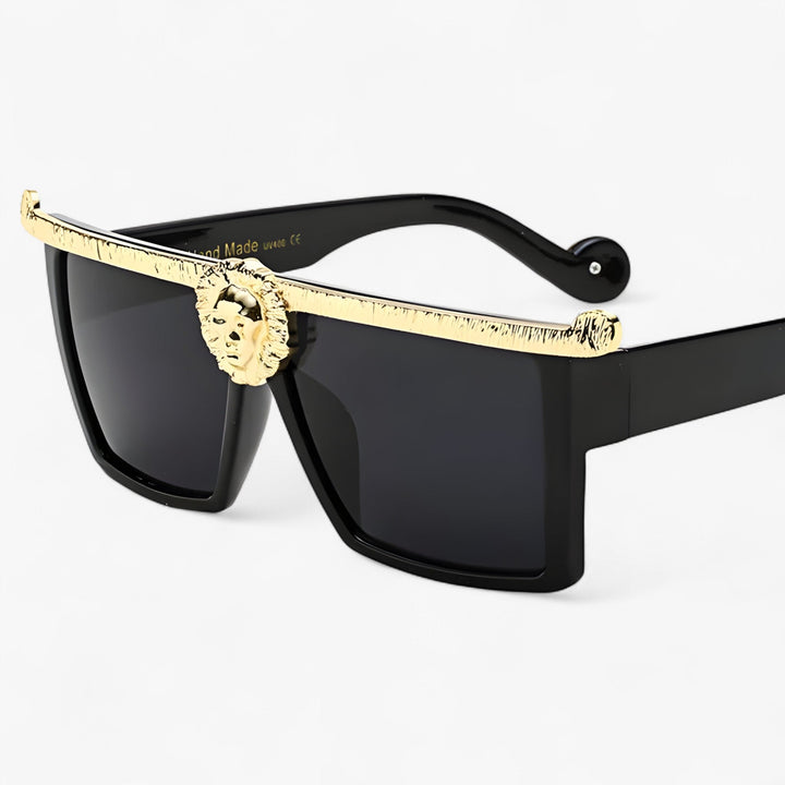 Retro okulary przeciwsłoneczne w stylu lwa – Ferrox-Czarny-Trend Polska