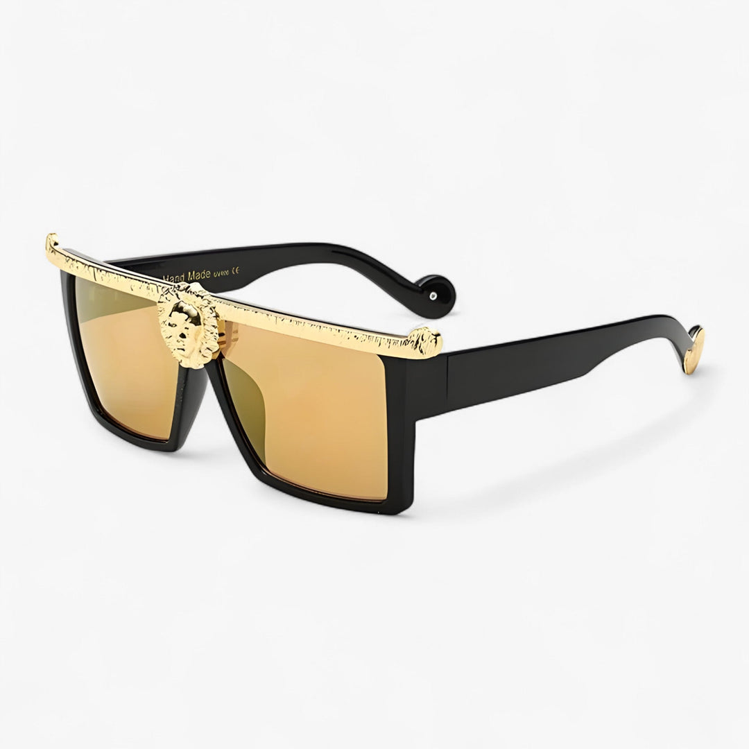Retro okulary przeciwsłoneczne w stylu lwa – Ferrox-Złoto-Trend Polska