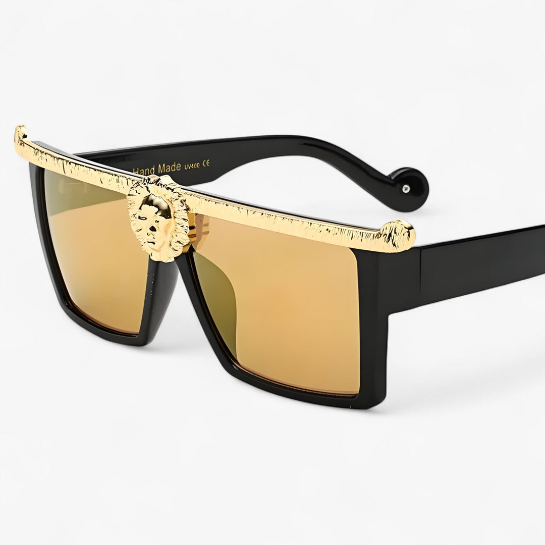 Retro okulary przeciwsłoneczne w stylu lwa – Ferrox-Złoto-Trend Polska