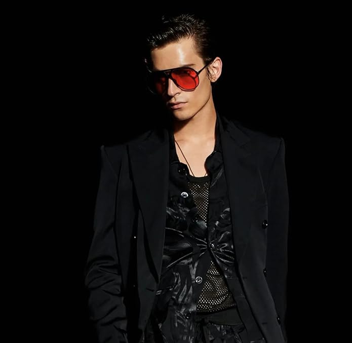 Retro Oversized Aviator Okulary przeciwsłoneczne - Amara-Czarny-przezroczysty-Trend Polska