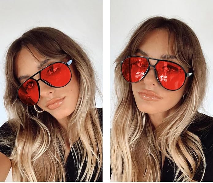 Retro Oversized Aviator Okulary przeciwsłoneczne - Amara-Czarny-przezroczysty-Trend Polska