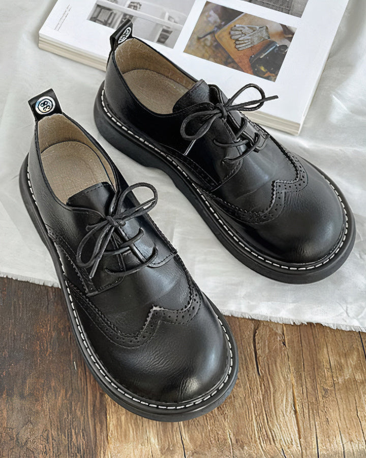 Retro Oxford Shoes dla kobiet – Isadora-Czarny-35-Trend Polska