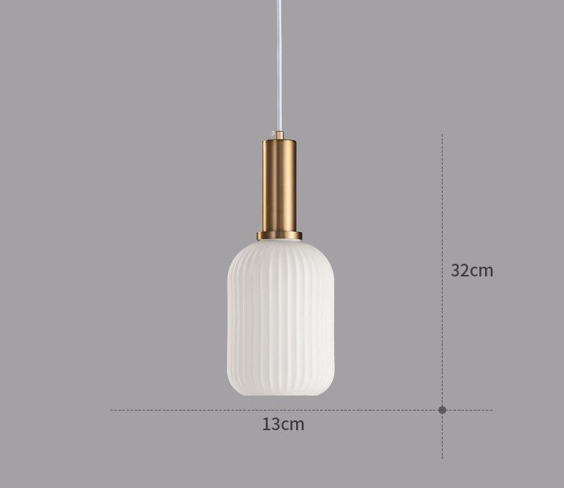 Retro Szklana Lampa Wisząca - ColorVibe-Biały-A-Trend Polska