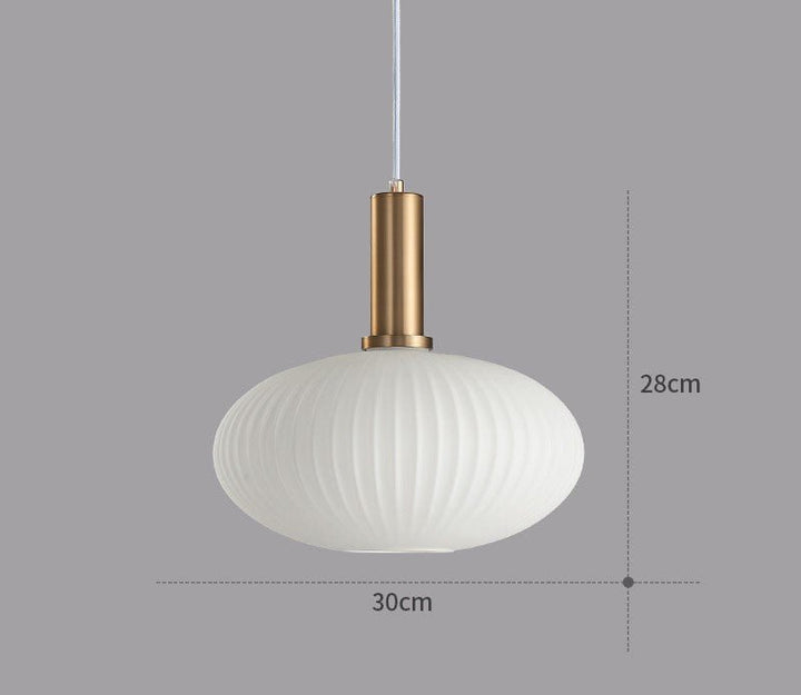Retro Szklana Lampa Wisząca - ColorVibe-Biały-C-Trend Polska