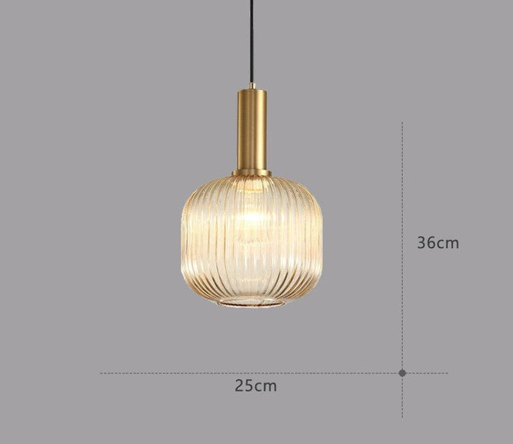Retro Szklana Lampa Wisząca - ColorVibe-Brązowy-B-Trend Polska