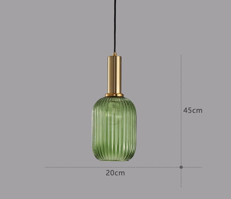 Retro Szklana Lampa Wisząca - ColorVibe-Brązowy-A-Trend Polska