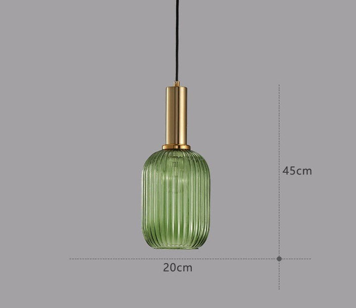 Retro Szklana Lampa Wisząca - ColorVibe-Brązowy-A-Trend Polska