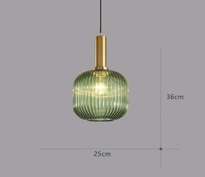 Retro Szklana Lampa Wisząca - ColorVibe-Brązowy-A-Trend Polska