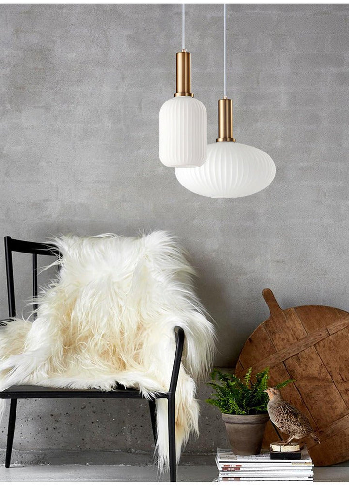 Retro Szklana Lampa Wisząca - ColorVibe-Brązowy-A-Trend Polska