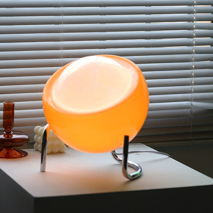 RETRO SZKLANY LAMPKA STOŁOWA - ATMOSFERYCZNE NORDYCKIE OŚWIETLENIE NA NOC-Trend Polska