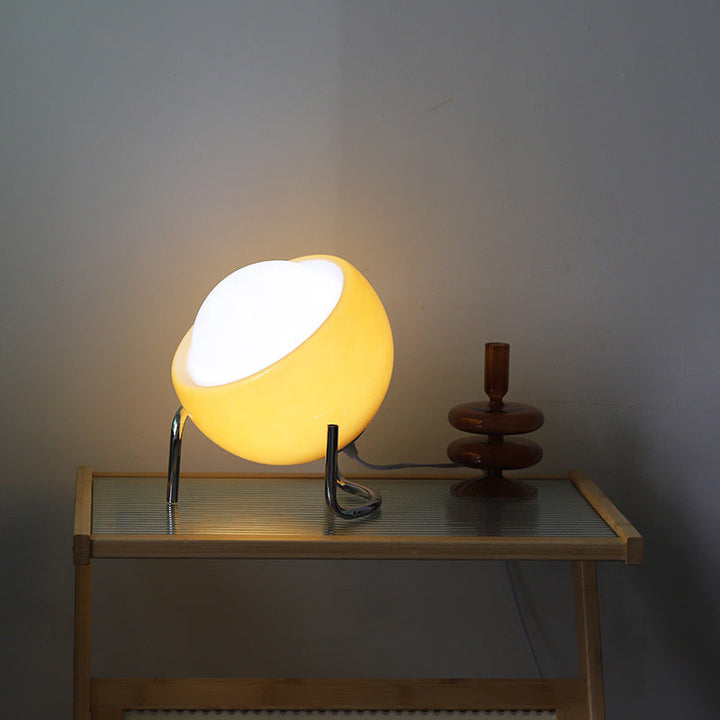 RETRO SZKLANY LAMPKA STOŁOWA - ATMOSFERYCZNE NORDYCKIE OŚWIETLENIE NA NOC-Trend Polska
