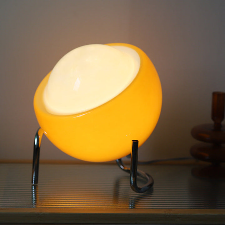 RETRO SZKLANY LAMPKA STOŁOWA - ATMOSFERYCZNE NORDYCKIE OŚWIETLENIE NA NOC-Trend Polska