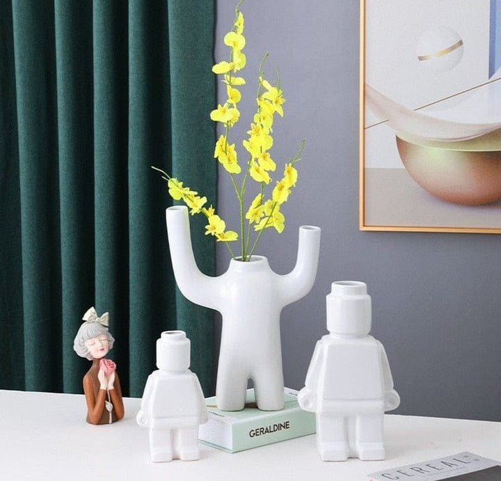 Robot Doniczki z Ceramiki - BrickBotanica-Biały-S-Trend Polska