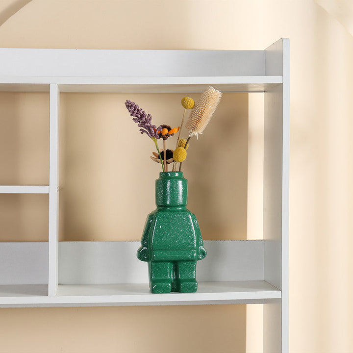 Robot Doniczki z Ceramiki - BrickBotanica-Ciemnozielony-S-Trend Polska