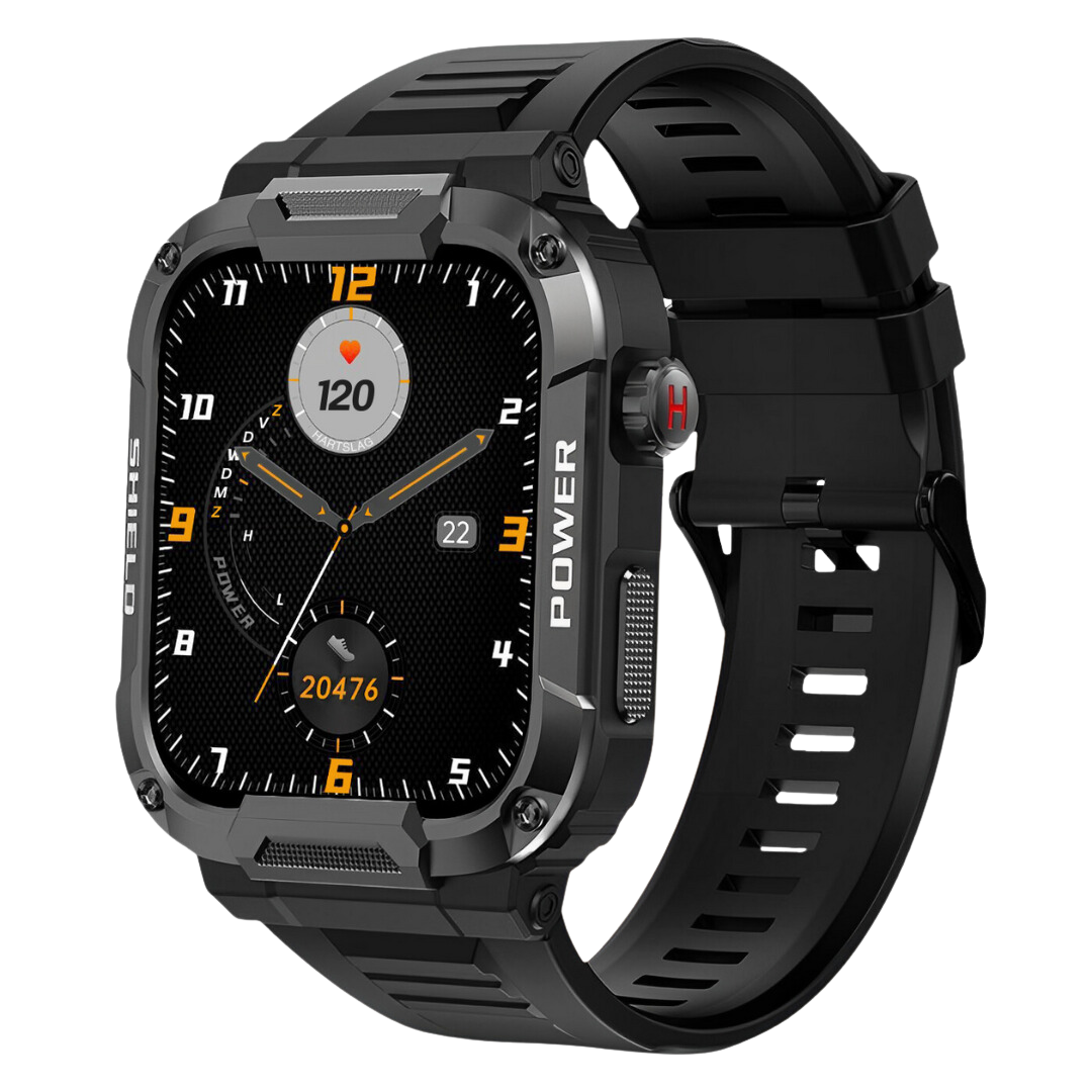 Robustny smartwatch dla mężczyzn – IronPulse X1-Czarny-Trend Polska