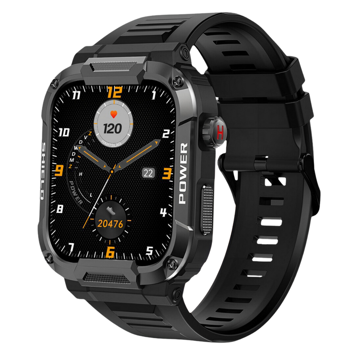 Robustny smartwatch dla mężczyzn – IronPulse X1-Czarny-Trend Polska