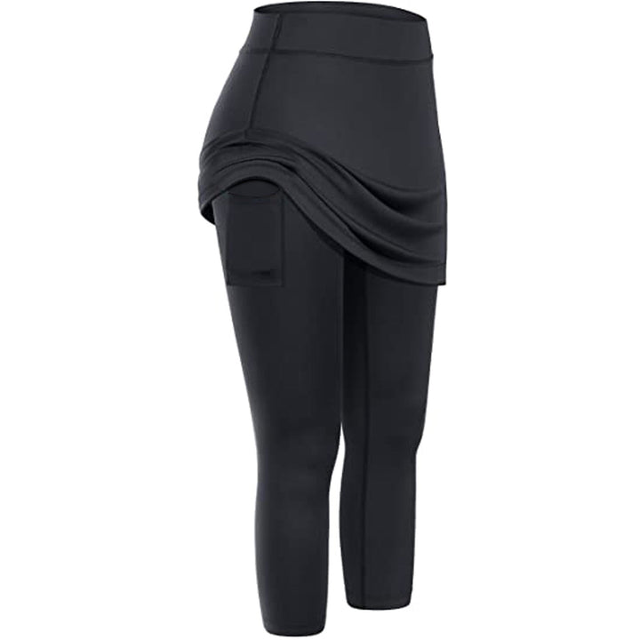 Rock-Leggings z praktycznymi kieszeniami bocznymi – Mireille-Czarny-S-Trend Polska